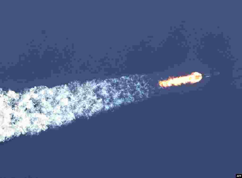 The European Space Agency's (ESA) Euclid space telescope launches on a SpaceX Falcon 9 rocket from Kennedy Space Center in Cape Canaveral, Florida, July 1, 2023. 