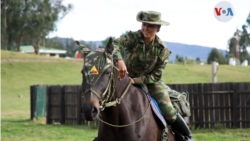  La subteniente Laura Camila Chavarro Pineda comanda el Grupo de Caballería No.1 General Silva Plazas del Ejército de Colombia. [Foto: Federico Buelvas, VOA]
