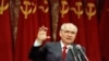 FILE - Soviet President Mikhail Gorbachev addresses a group of 150 business executives in San Francisco, June 5, 1990. Russian news agencies are reporting that former Soviet President Mikhail Gorbachev has died at 91. 