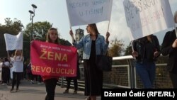 Bosnia and Herzegovina--Protest against femicide in Bihać, October 14, 2022.