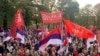 Bosnia and Herzegovina -- Members and supporters of the ruling parties in Republika Srpska gathering for a protest because of election results, Banja Luka, October 25, 2022