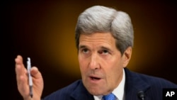 Secretary of State John Kerry testifies on Capitol Hill in Washington, March 11, 2015, before the Senate Foreign Relation Committee.