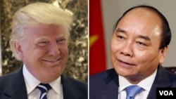 Tổng thống Hoa Kỳ Donald Trump (bên trái) chính thức mời Thủ tướng Việt Nam Nguyễn Xuân Phúc sang thăm Hoa Kỳ.