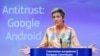 La comisionada europea de Competencia, Margrethe Vestager, durante la conferencia de prensa para anunciar multa a Google en Bruselas, Bélgica, el 18 de julio de 2018.