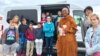 Buddhist monk Sutham Nateetong is walking across the USA to promote peace