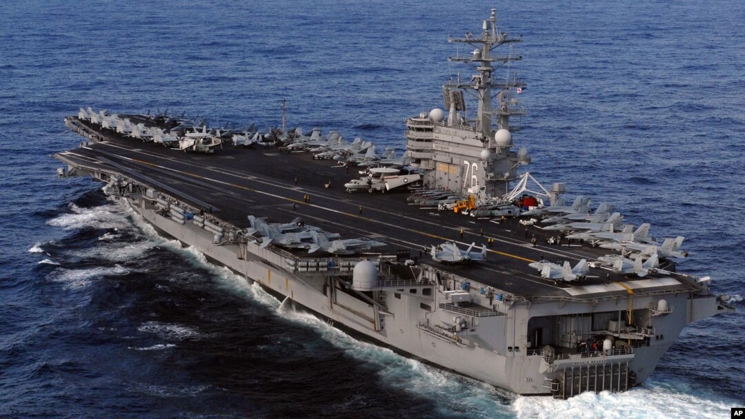 美國海軍里根號核動力航空母艦 (資料照片）