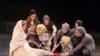 Para mahasiswa Universitas New Hampshire latihan SEMATAKAKI, pementasan yang dibuat kelompok teater boneka Yogyakarta, Papermoon Puppet Theater.(Foto: courtesy Ron St. Jean Photography)
