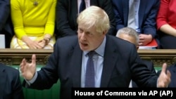 英国首相约翰逊10月19日在议会下院发表讲话，表示不会再次要求推迟脱欧。