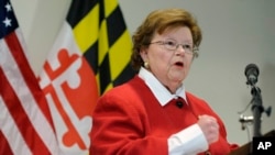 FILE - Sen. Barbara Mikulski, D-Md.