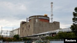 La planta nuclear de Zaporiyia durante la inspección de la OIEA el 1 de septiembre de 2022.