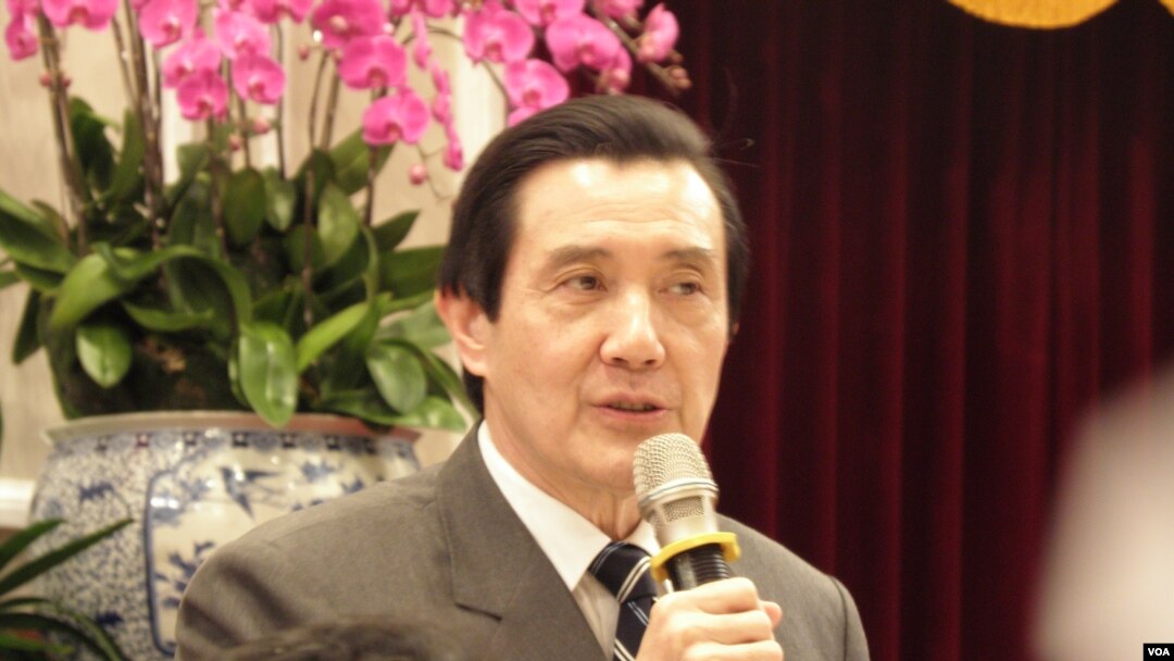 台灣總統馬英九1月31日在總統府(美國之音申華拍攝) 