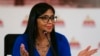 Archivo. Delcy Rodríguez, vicepresidente de Venezuela, niega que flujo migratorio de venezolanos esté motivado por crisis humanitaria.
