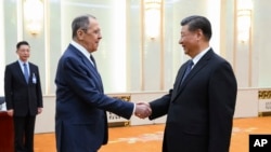 在双边关系愈加紧密之际，俄罗斯外长拉夫罗夫2024年4月9日访问北京并会见中国国家主席习近平。（俄罗斯外交部照片） 