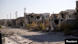 Destroyed buildings in the city of Ramadi, January 16, 2016. Iraq and the US say Ramadi is the first major success for Iraq's U.S.-backed army to take back areas controlled by the Islamic State terrorist group. (REUTERS/Thaier Al-Sudani)