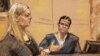 La fiscal adjunta Amanda Liskamm interroga a Vicente Zambada Niebla (derecha), en el estrado de testigos en el juicio del acusado narcotraficante mexicano Joaquín "El Chapo" Guzmán, en un dibujo de la corte federal de Brooklyn, en Nueva York, el 3 de enero de 2019.