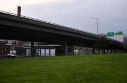 A view of a freeway in Syracuse, New York, U.S., April 27, 2021.