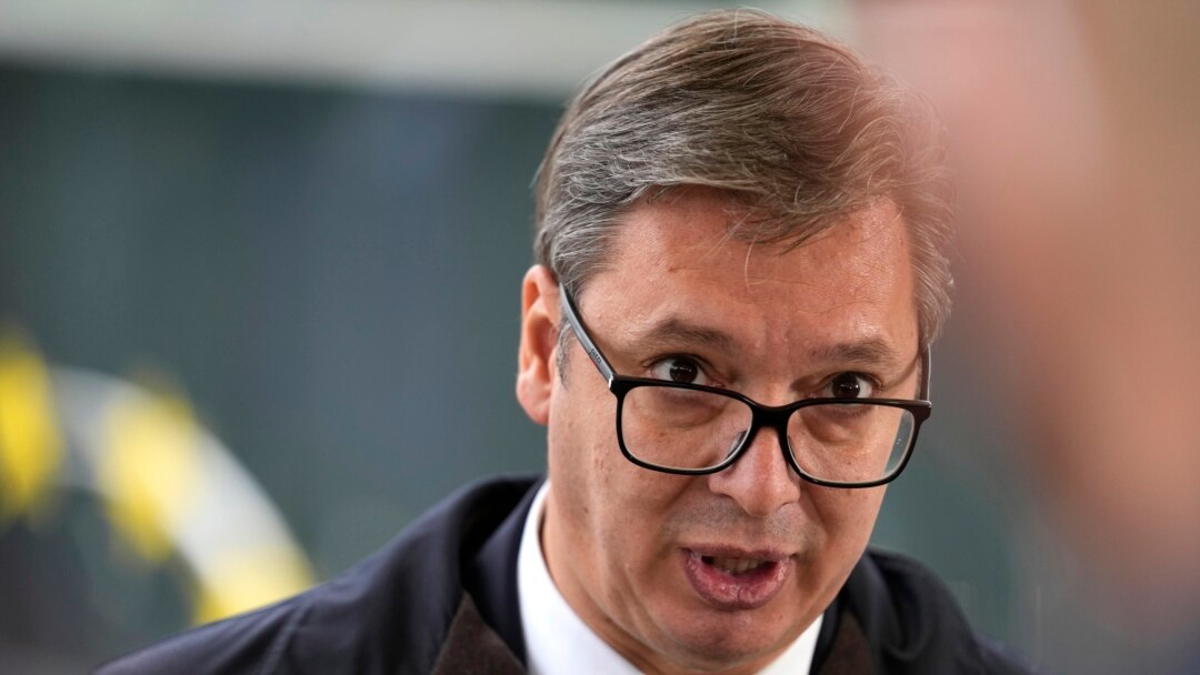 Aleksandar Vučić, predsednik Srbije, tokom samita EU-Zapadni Balkan, na Brdu kod Kranja, 6. otobra 2021.
