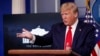 Tổng thống Donald Trump tại cuộc họp báo về virus corona ở Tòa Bạch Ốc ngày 8/4/2020.