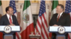 En esta foto de archivo, el secretario de Estado de EE.UU., Mike Pompeo (derecha), aparece junto al canciller mexicano Luis Videgaray en una conferencia de prensa. El Ministerio de RR.EE. de México anunció que el secretario Pompeo visitará el país el 13 de julio.