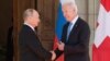 El presidente Joe Biden y el presidente ruso Vladimir Putin llegan para reunirse en la 'Villa la Grange', el miércoles 16 de junio de 2021, en Ginebra, Suiza.
