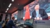 中国国家主席习近平在2020年11月4日在上海的媒体中心通过视频发表讲话。