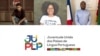 Co-fundadores da JUPLP, Ricardo Soares, à esquerda, Navváb Aly Danso e Bruno Mourinho