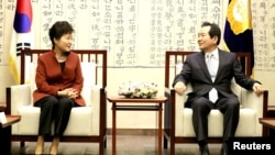 朴槿惠星期二會晤了國會議長丁世均。