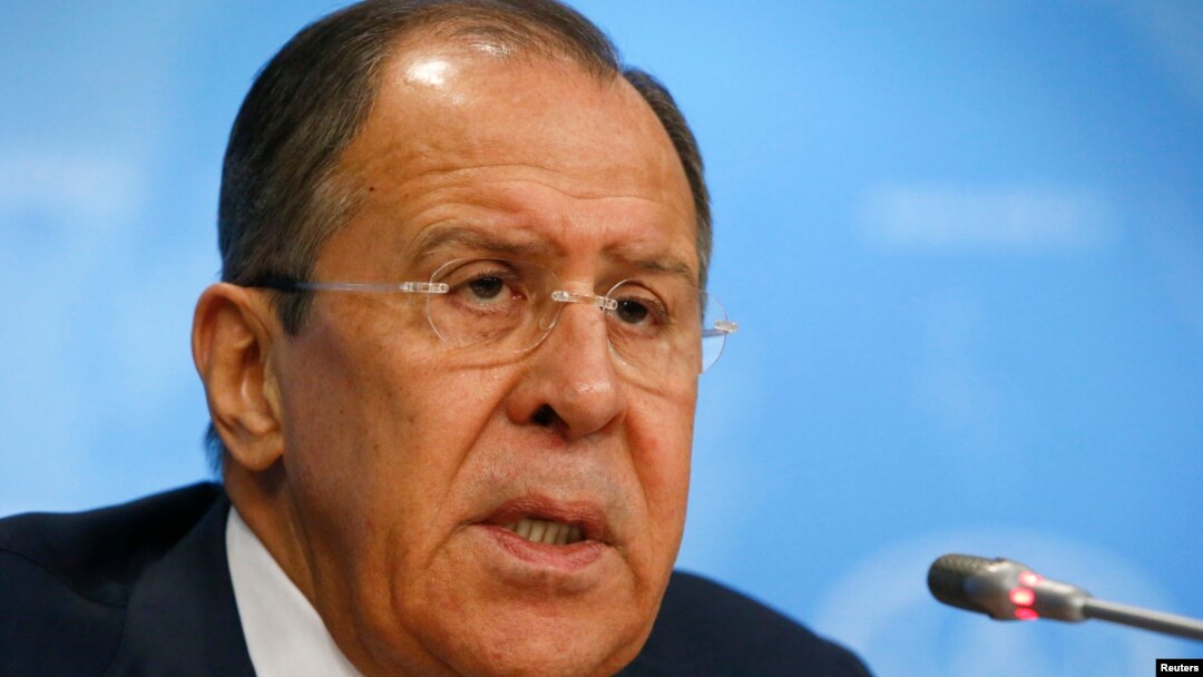 El ministro de Relaciones Exteriores ruso, Sergei Lavrov, durante una conferencia de prensa sobre la política exterior de Rusia en 2016. Moscú, enero 17 de 1917.