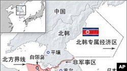 朝鲜半岛和有争议海域略图