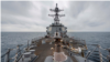 美国伯克级驱逐舰“麦克坎贝尔”号(USS McCampbell DDG-85)2020年3月25日行经台湾海峡(美国第七舰队脸书)